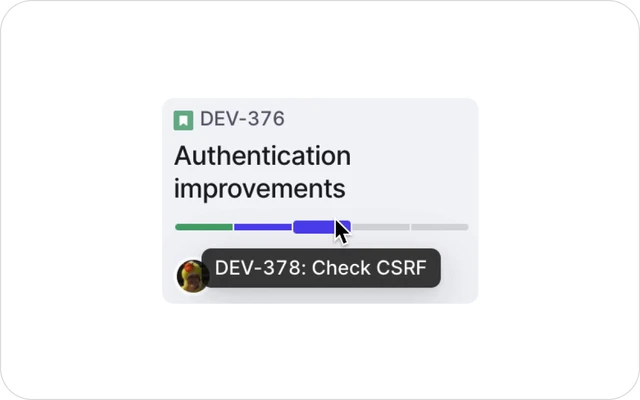 See all completed, in-progress, and to-do subtasks in a progress bar below each issue in work log.