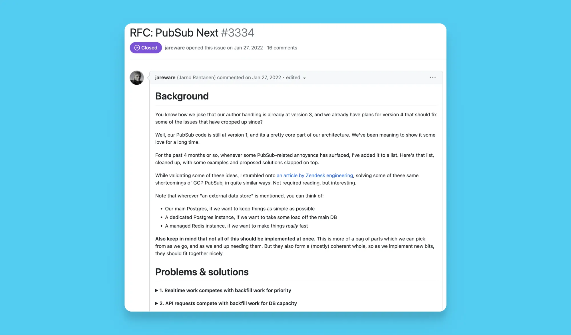 An example of a well written RFC, which we have also implemented An example of a well written RFC, which we have also implemented