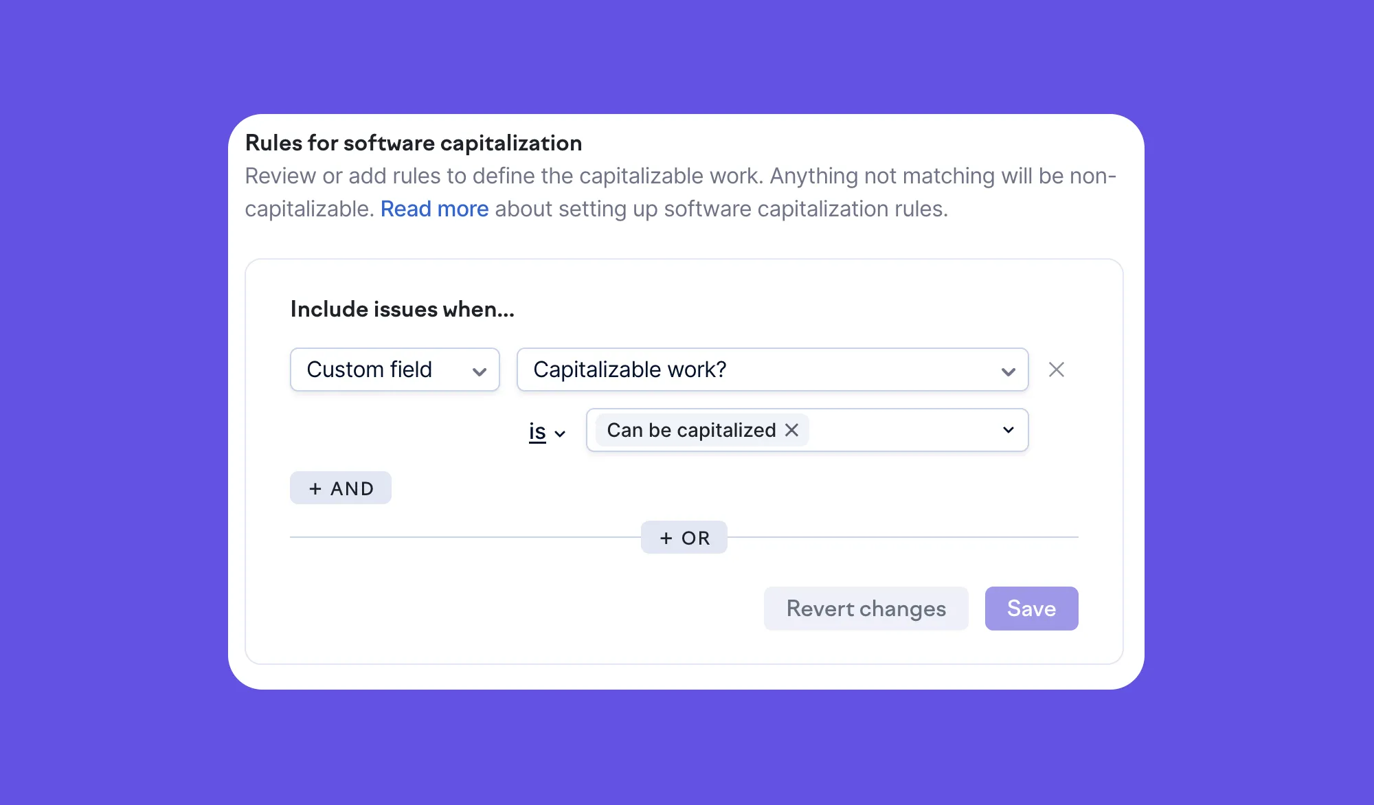 The simpler the better is a good way to start. Agree with your finance team on what projects are capitalized and keep the documentation for them in order. The simpler the better is a good way to start. Agree with your finance team on what projects are capitalized and keep the documentation for them in order.