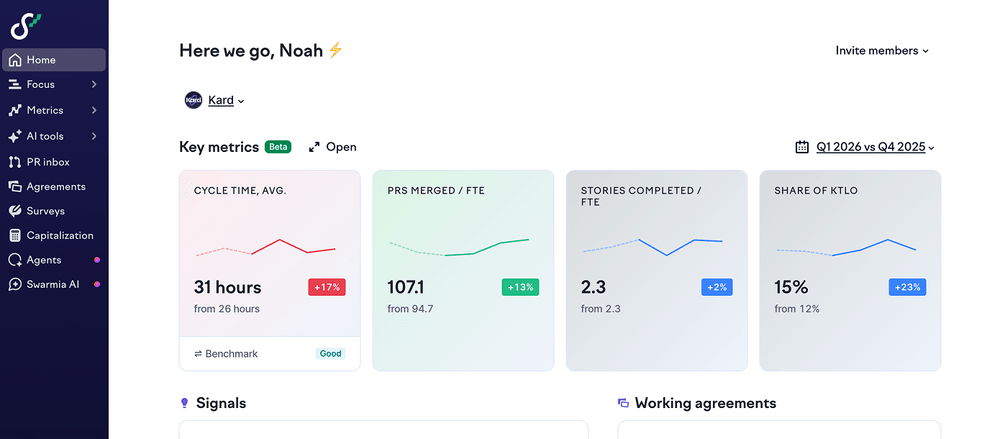 key metrics home