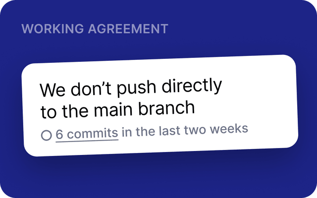 Adopt a working agreement to avoid pushing changes directly to the main branch